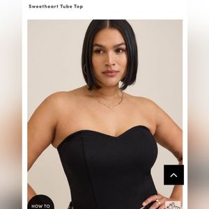 Torrid size 1X (14/16) Ponte Sweetheart Tube Top